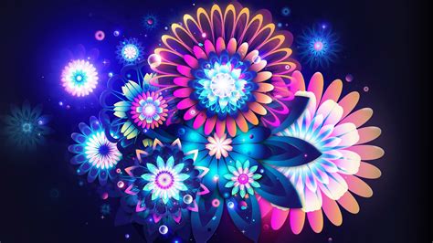 Neon Flower Wallpapers Wallpaper Cave