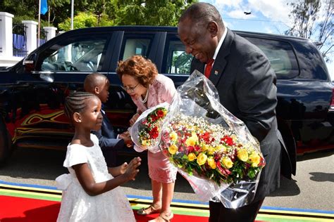 South african president cyril ramaphosa's wife reaches rajghat, pm modi welcomed her. President Cyril Ramaphosa and his wife, Dr Tshepo Matsepe ...