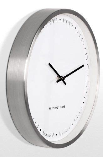Aurelia Wall Clock In Brushed Steel Silver Tones For A Fresh Clean