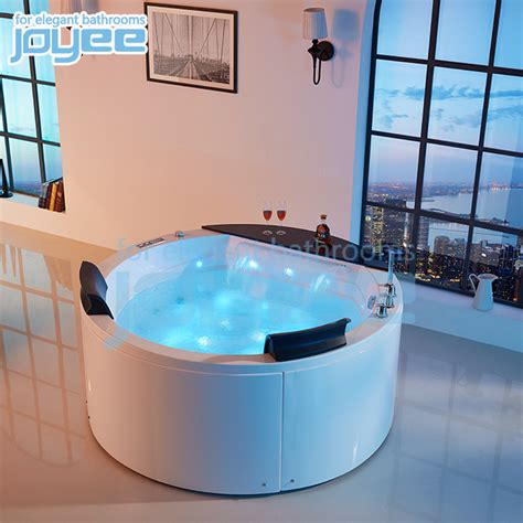 New Indoor Bathroom 2 Person Acrylic Round Shower Combo Spa Hot Tub