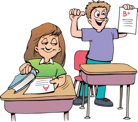 Students Talking In Class Cartoon