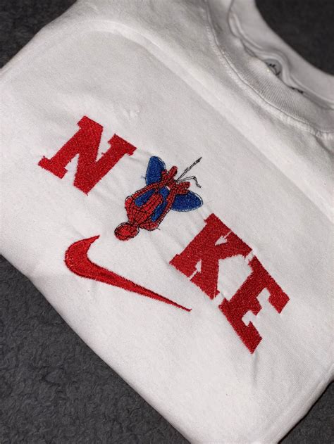 Embroidered Nike Spider Man T Shirt Etsy