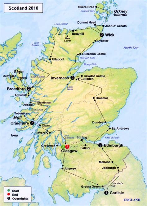 Free Printable Scotland Map