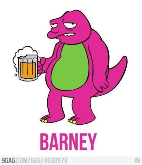 Barney Vs Barney Simpsons Funny Barney The Dinosaurs Simpsons Art