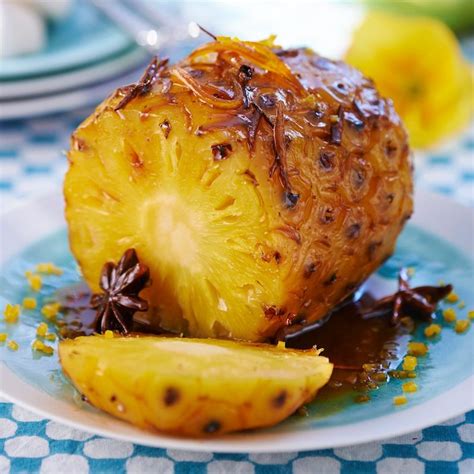 Ananas rôti au miel épicé Recettes Recette