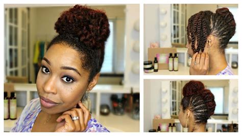 Gather your hair into a low ponytail. Natural Hair | Braided French Roll Updo feat. Embrace the ...
