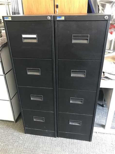 Get set for 4 drawer filing cabinet at argos. Metal 4-Drawer Matt Black A4 Filing Cabinet Storage Units ...