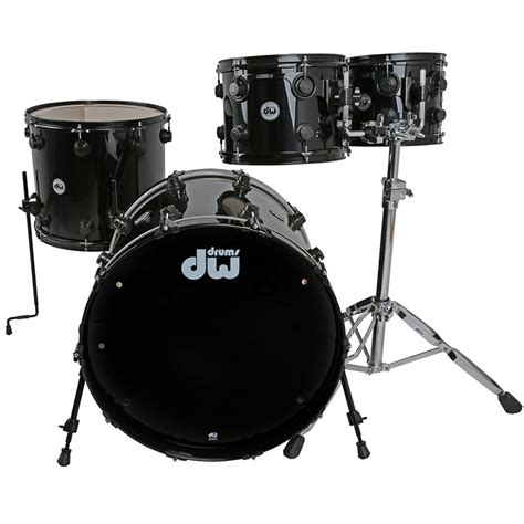 Dw Collectors Series Lacquer Custom Solid Black Komplet Bubnjeva