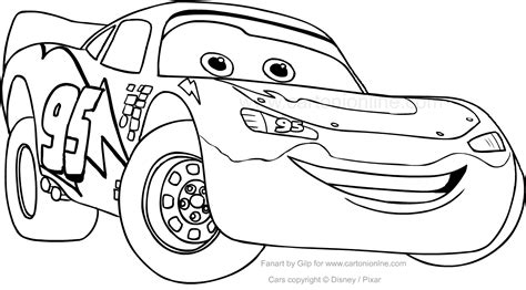 Dibujo De Rayo Mcqueen Car Para Colorear