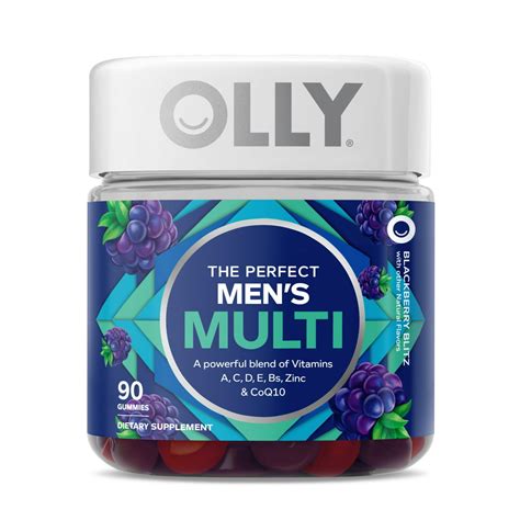 Olly Mens Multivitamin Gummy Vitamin Blend Blackberry 90 Ct