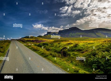 Abandoned Single Track Road Through The Scenic Rural Landscape At The