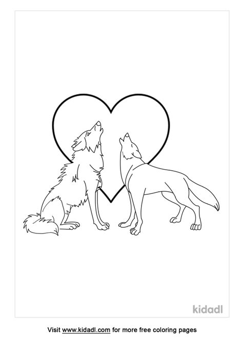 Wolf Love Coloring Pages