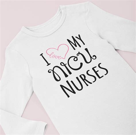 I Love My Nicu Nurses Nicu Nurse Preemie Girl Clothes Etsy