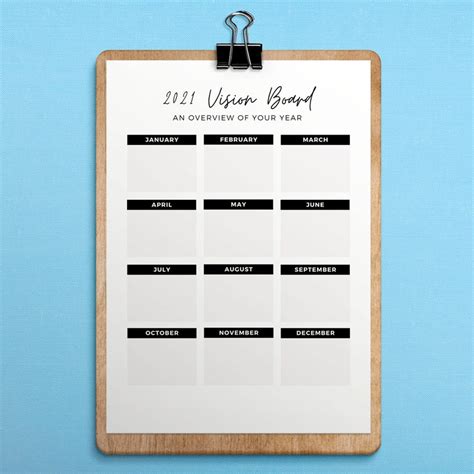 2021 Vision Board Multi Page Printable Etsy