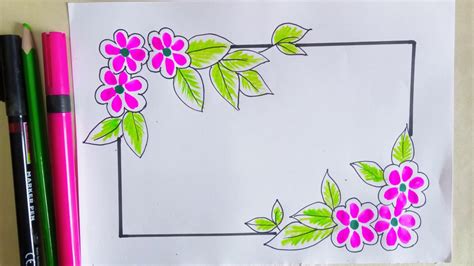 Flower Border Designs Drawings