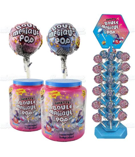 Magic Lollipop Candy With Bubble Gum In Wholesale Packing
