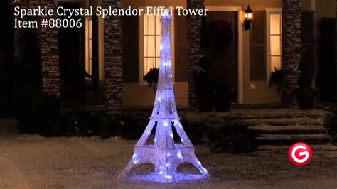 Gemmy Lightshow Sparkle Led Yard Decor 88006 Eiffel Tower Yard