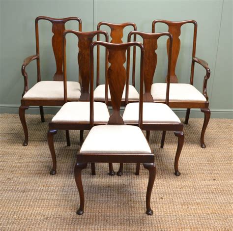 Fine Quality Set Of Six Antique Mahogany Edwardian Dining Chairs