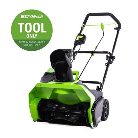 Related:cordless snow blower electric snow shovel electric snow blower cordless. Greenworks 60-Volt 20-in Single-stage Cordless Electric ...