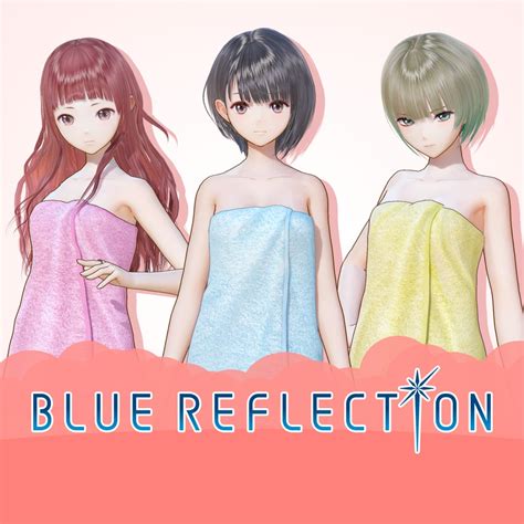 Blue Reflection Bath Towels Set A Hinako Sarasa Mao English Ver