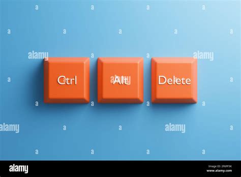 Control Alt Delete Keys From Computer Keyboard 3d Illustration Stock