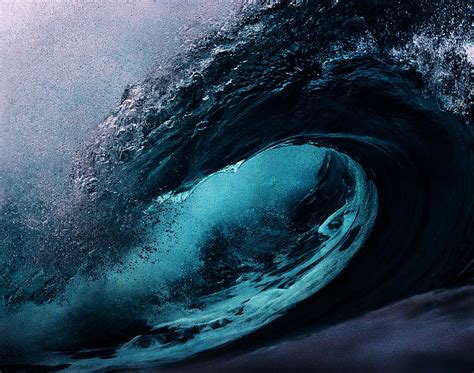 Hd Wallpaper Focus Photography Of Sea Waves Action Beach Blue Dark