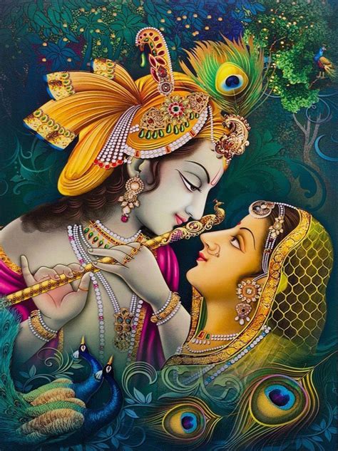 Lord krishna live wallpaper hd apps on google play. Radha Krishna HD Wallpaper on Art Paper Fine Art Print ...