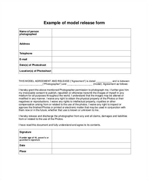 FREE 11+ Generic Photo Release Forms in PDF | MS Word