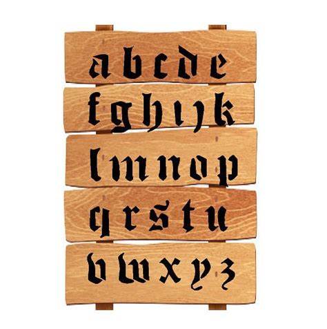 1 Tall Old English Lower Case Letter Alphabet By Stencilsnstencils
