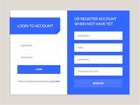 1 Freebie Login And Register Form By Themezium On Dribbble