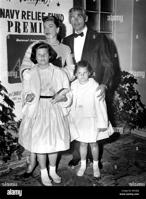 Clockwise From Right Jeff Chandler With Daughters Dana And Jamie And