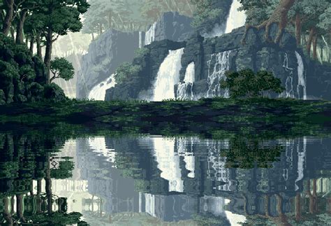 River Pixel Art Wallpaper Images
