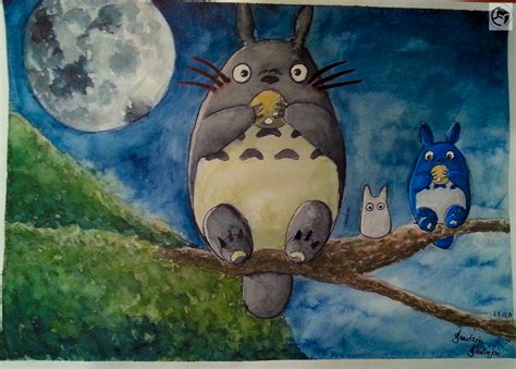Totoro Watercolor Painting By Anastasja A Art On Deviantart