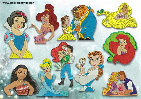 Disney Princesses Pack Of Embroidery Designs