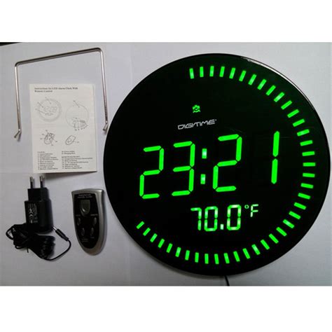 12 Inch Large Led Display Led Digital 3d Wall Clock Modern Design Home