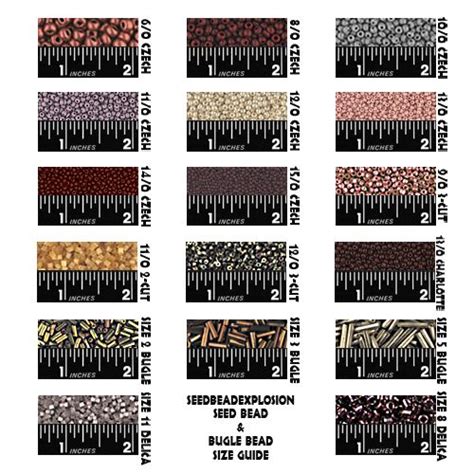 Seed Bead Size Chart A Rough Standard Bead Size Chart
