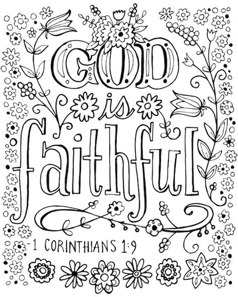 God Is Faithful Coloring Canvas Bible Coloring Bible Coloring