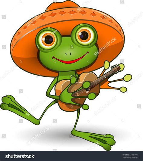 Illustration Frog In A Sombrero With A Guitar 231857179 Shutterstock