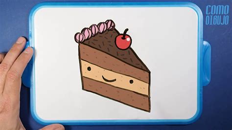 Como Dibujar Pastel Kawaii Paso A Paso How To Draw A Piece Of Cake