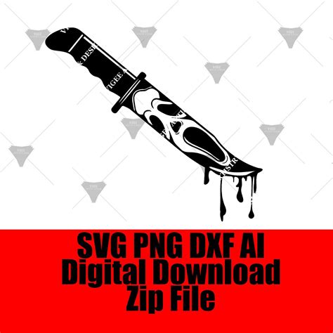 Horror Knife NKE Halloween SVG PNG Sublimation Cricut Digital