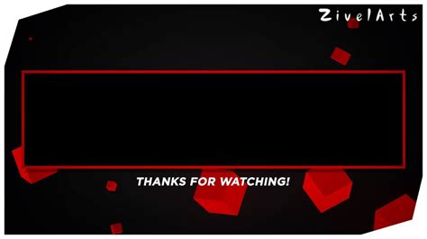 Outro 005 Simple Red Outro Template No Text Ready To Use Youtube