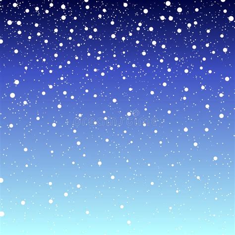 Falling Snow Background Vector Illustration With Snowflakes Winter