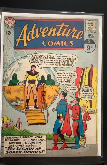 Adventure Comics 314 1963 Comic Books Silver Age Dc Comics
