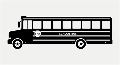 School Bus Transportation Vehicle Silhouette Illustration 7781019