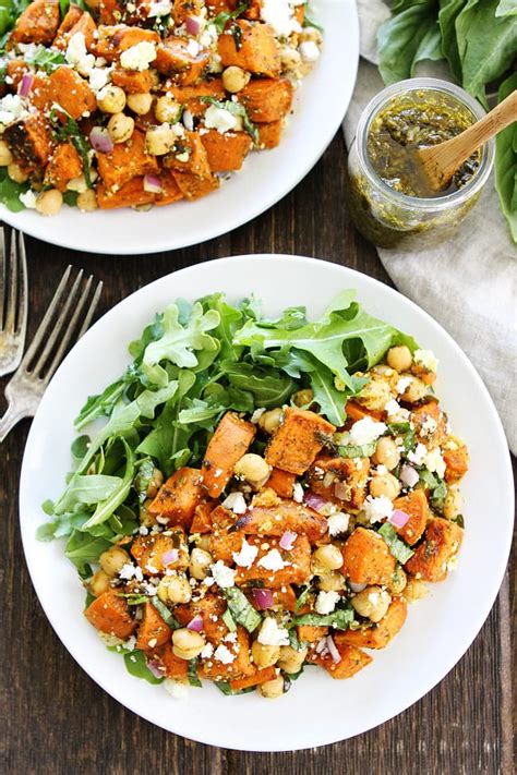 If making, you could also roast your chickpeas at this. Sweet Potato Chickpea Salad with Pesto