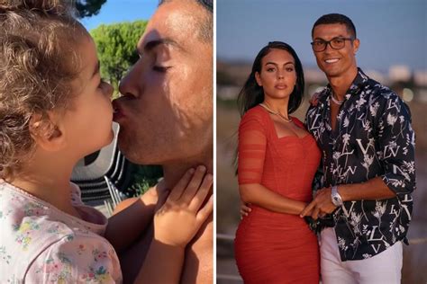 Cristiano Ronaldo Gives Daughter Peck On Lips As Georgina Rodriguez