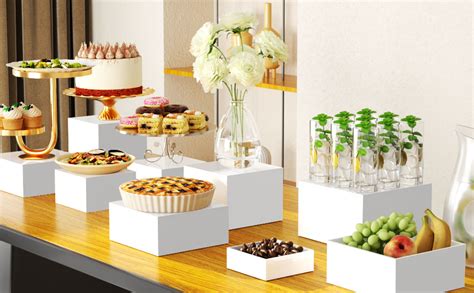 Niubee Buffet Risers Food Display Stands For Party 3pcs