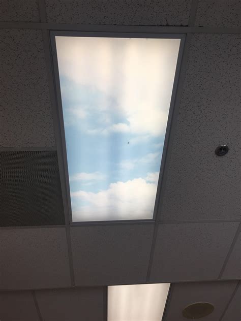 This Fluorescent Light Cover On The Ceiling Of A Local Barber Shop