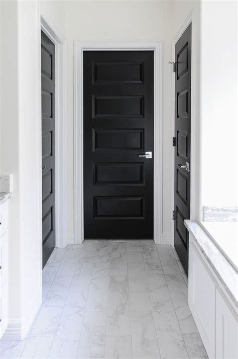 Black Interior Doors In A Gorgeous Satin Finish Look Sleek When Paired