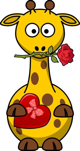 Giraffe In Love Vector Clip Art Public Domain Vectors